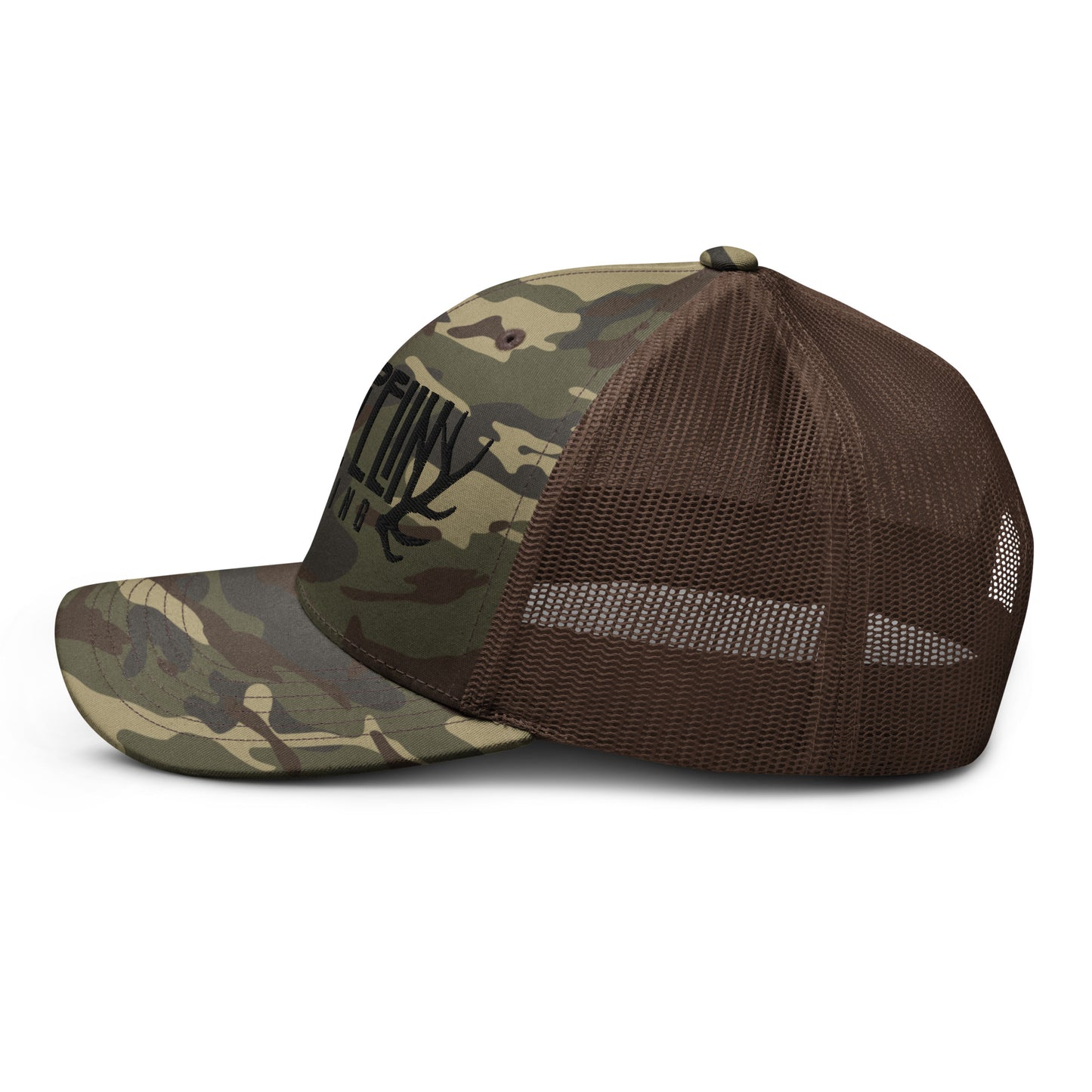 Zeppelin Hunting Black Logo Camouflage trucker hat