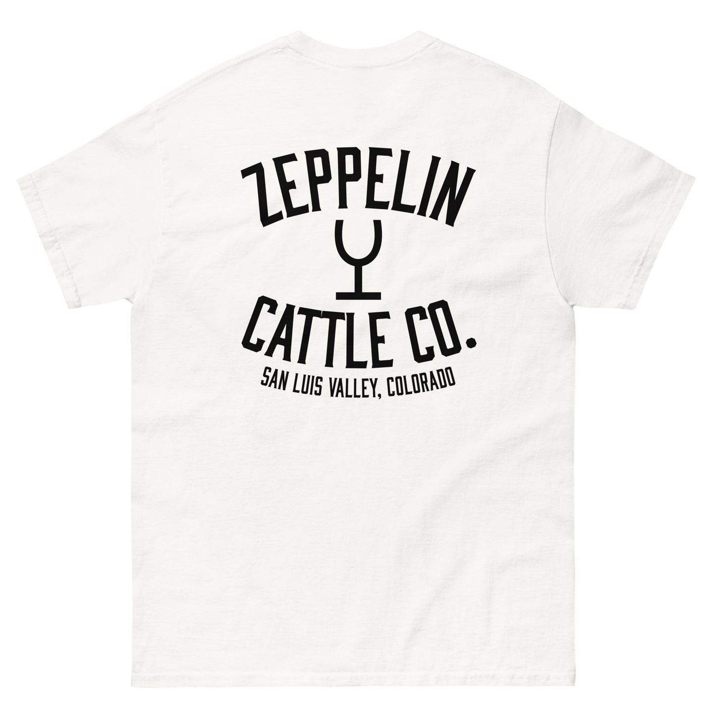 Zeppelin Cattle Co. Short Sleeve Wine Glass Brand