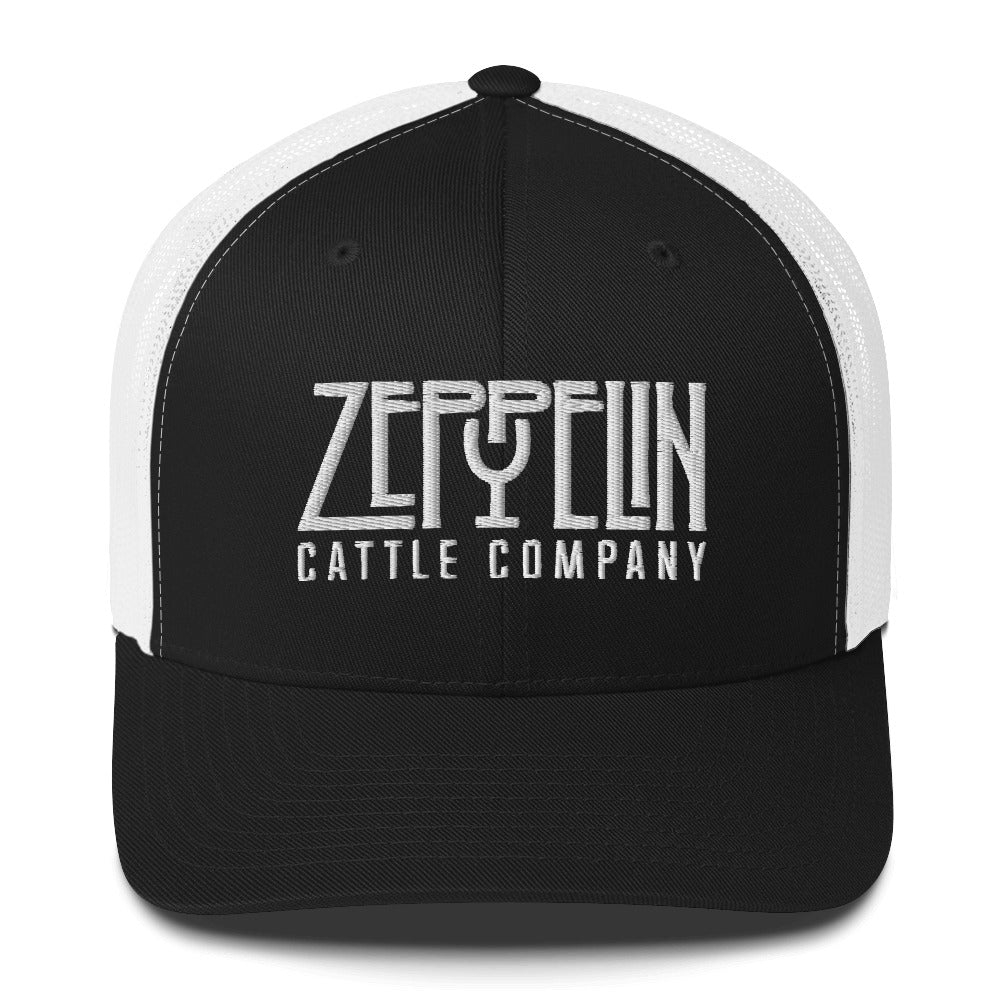 Zeppelin Cattle Co. White Stitch Trucker Cap