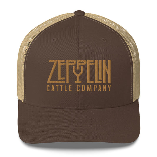 Zeppelin Cattle Co. Gold Stitch Trucker Cap