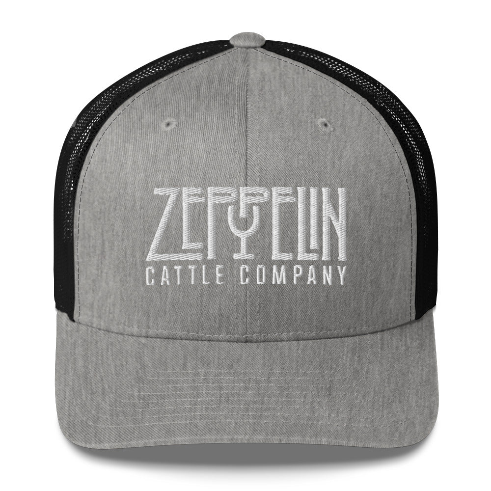 Zeppelin Cattle Co. White Stitch Trucker Cap