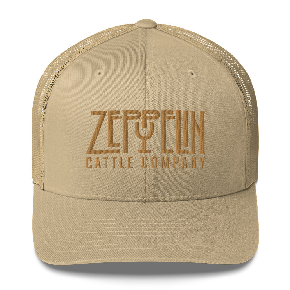 Zeppelin Cattle Co. Gold Stitch Trucker Cap