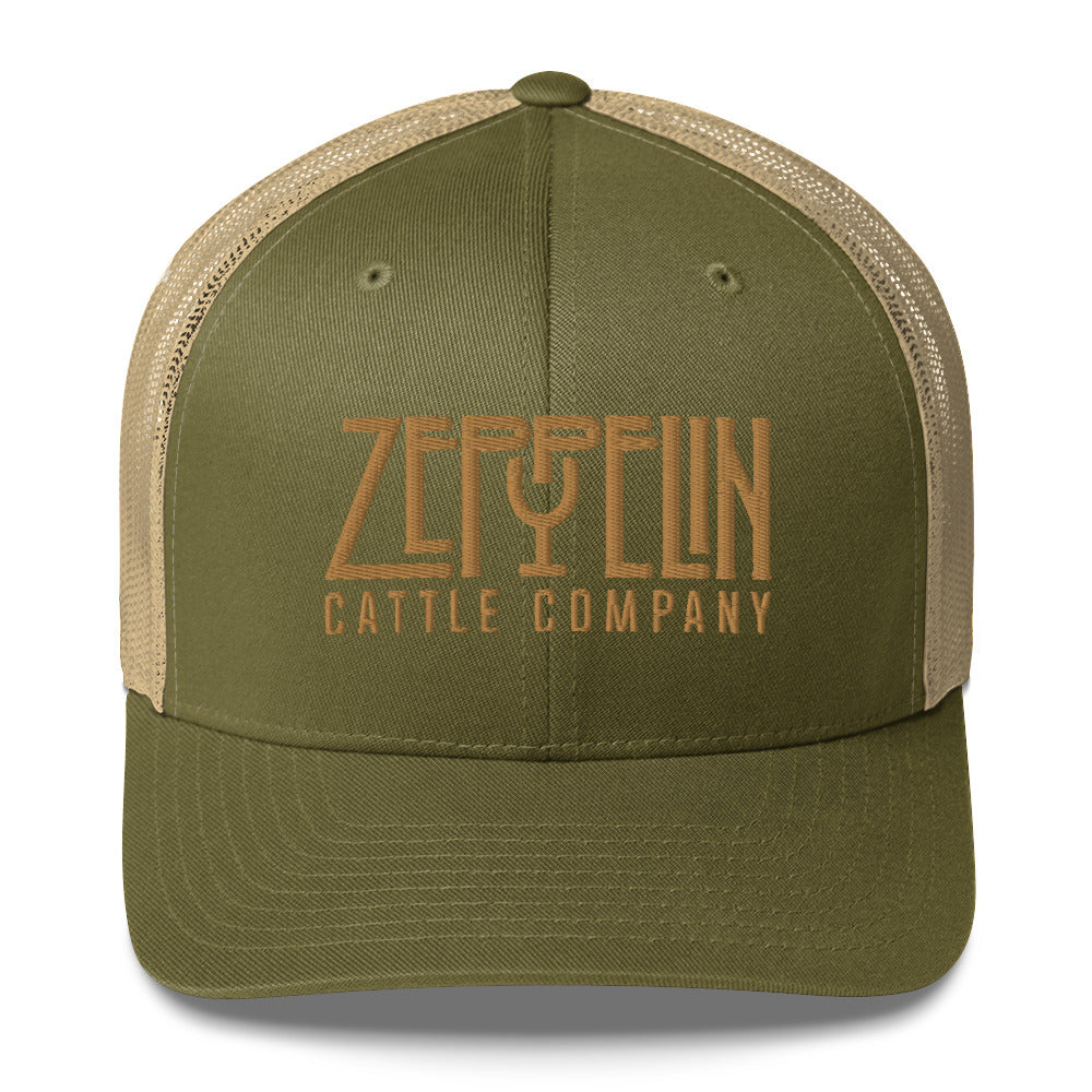 Zeppelin Cattle Co. Gold Stitch Trucker Cap