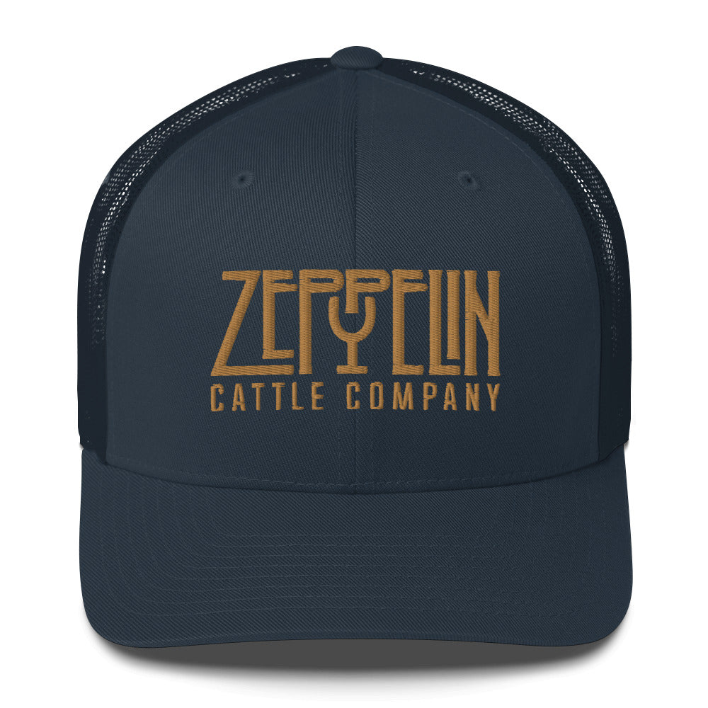 Zeppelin Cattle Co. Gold Stitch Trucker Cap