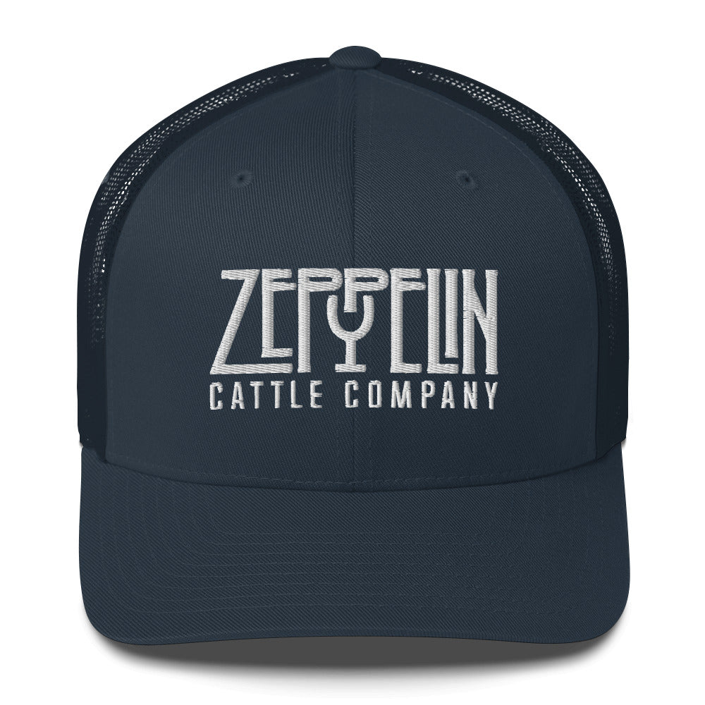 Zeppelin Cattle Co. White Stitch Trucker Cap