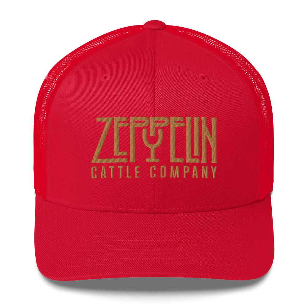 Zeppelin Cattle Co. Gold Stitch Trucker Cap