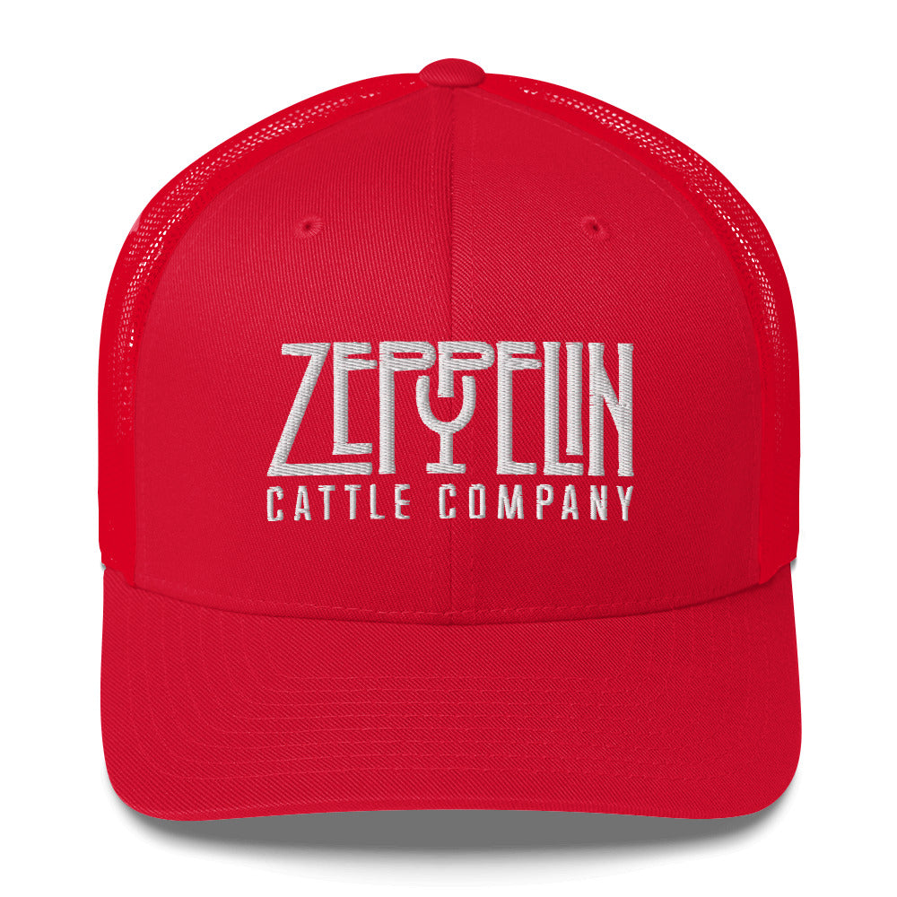 Zeppelin Cattle Co. White Stitch Trucker Cap