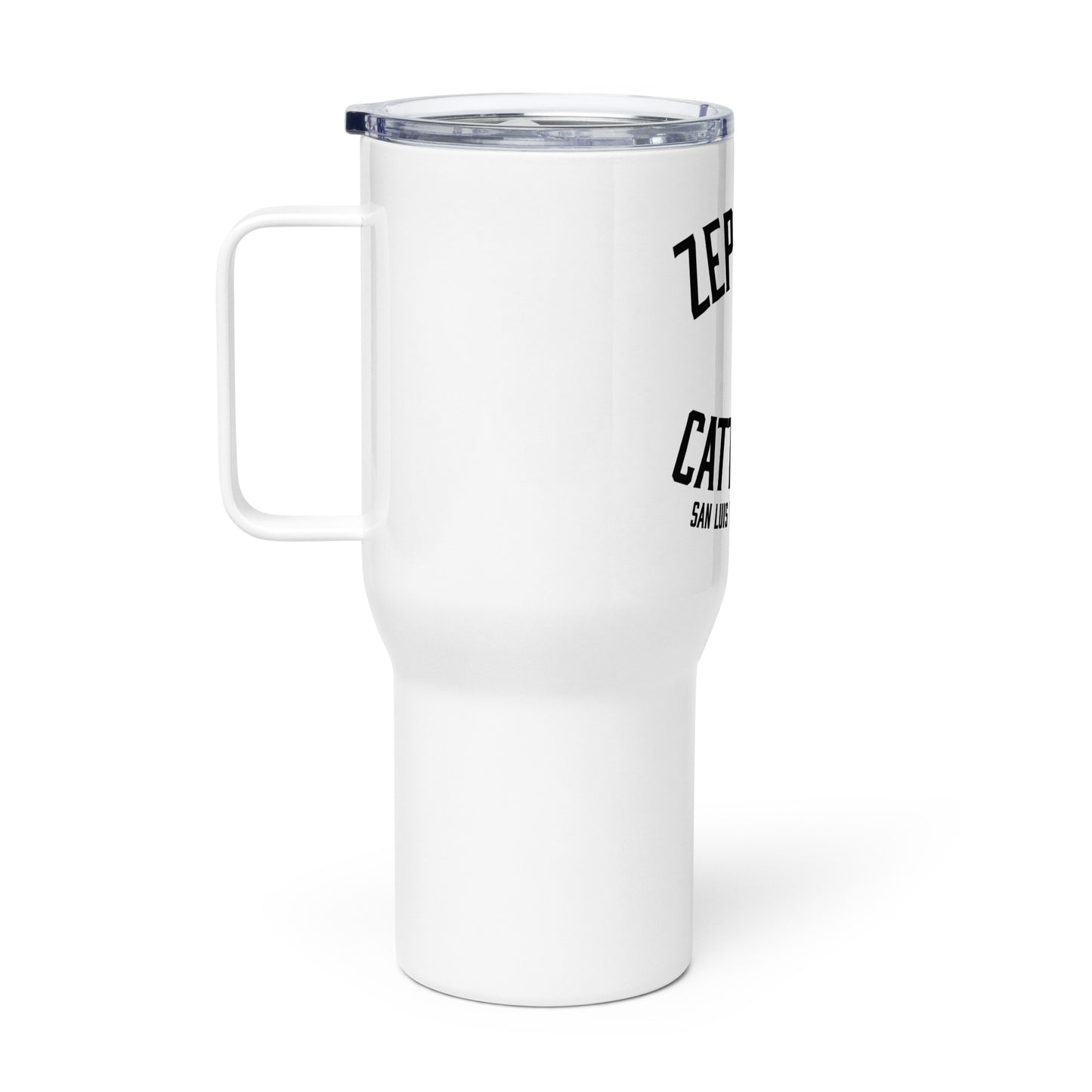 Zeppelin Cattle Co. Travel mug with a handle