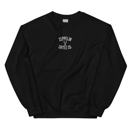 Embroidered Zeppelin Cattle Co. Crewneck