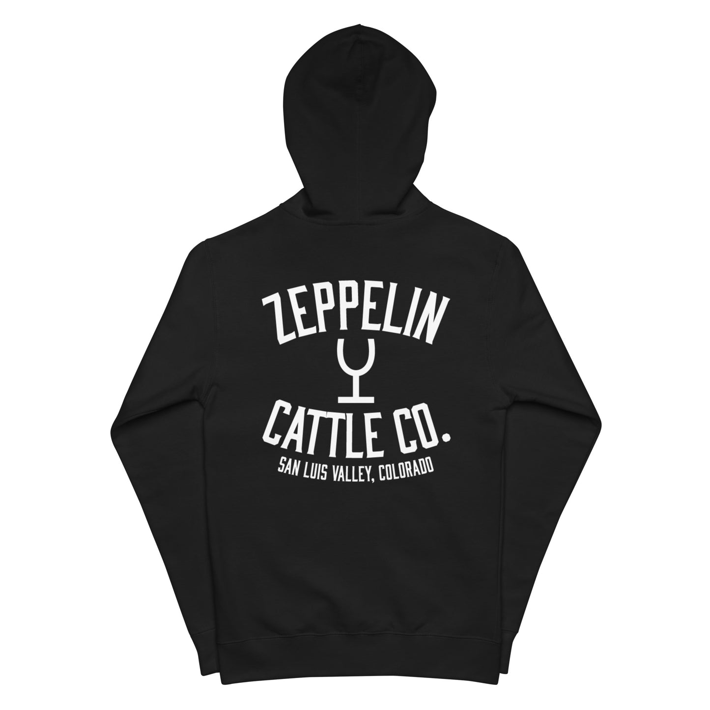 Zeppelin Cattle Co. fleece zip up hoodie