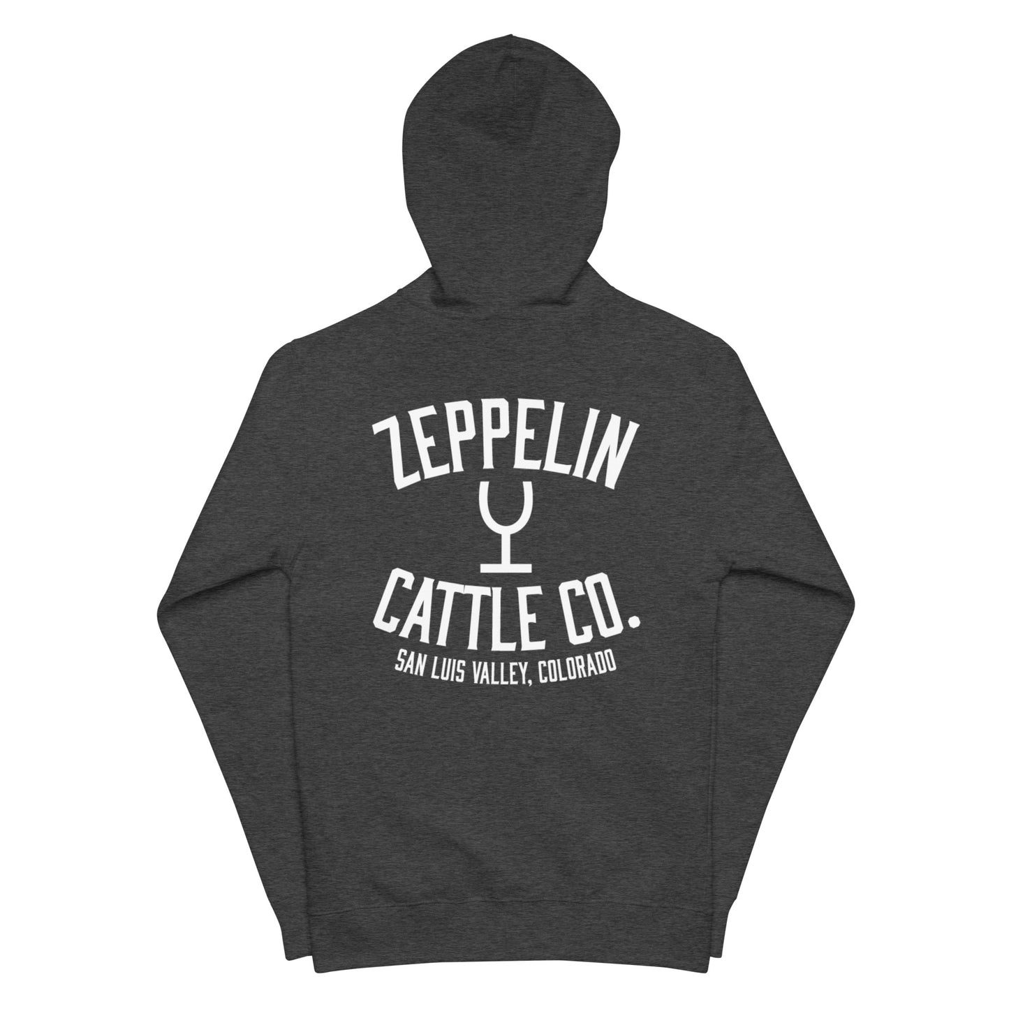 Zeppelin Cattle Co. fleece zip up hoodie